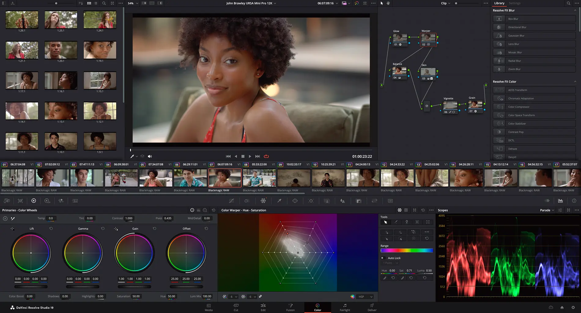 DaVinci Resolve – sekcja do color gradingu